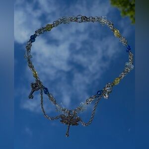 Coralline Inspired Beaded Necklace With Charms